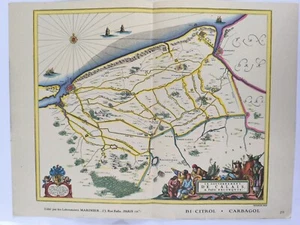 Reproduction Ancienne Carte - Le Gouvernement De Calais Et Pays Reconquis - Picture 1 of 1