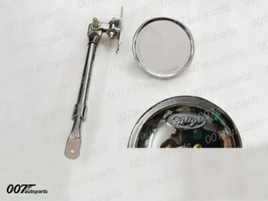 Side Arm 5" round mirror Chrome FitsWillys Jeep MB/GPW/2A/3A/B/M38/A1-6 Holes - Picture 1 of 5