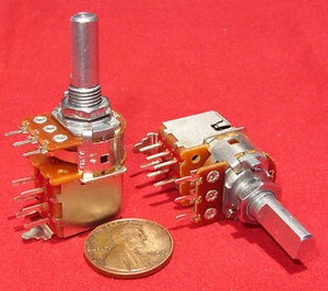 2 piezas potenciómetro push-pull de registro inverso Alpha 5K OHM bote interruptor DPDT CO - Imagen 1 de 3