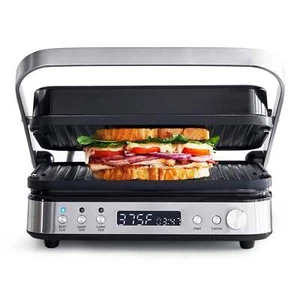 GreenPan Electric Indoor Stainless Steel 6-in-1 Contact Grill and Griddle, Healt - Picture 1 of 9