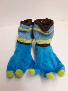 Stivaletti/pantofole Monster Feet Beastly bambino (#3215) adatti a neonati 0-6 mesi Nuovo con etichetta! - Foto 1 di 3
