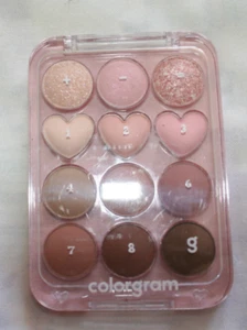 COLOGRAM Eyeshadow Palette 12 shades Pink,Mauve,Gray,Brown,More.Exp.2027.Korea. - Picture 1 of 2