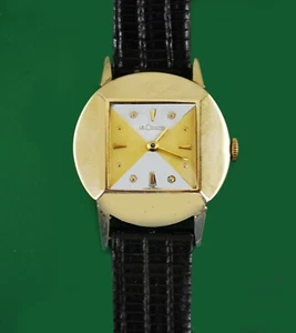 Reloj Le Coultre Vacheron Vintage Años 40 Diseño Inusual Esfera Original Lleno de Oro - Imagen 1 de 8