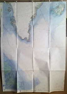 1970 NORTH ATLANTIC GREENLAND ICELAND MAP Jet Navigation Chart (JNC 20N) 41"x57" - Picture 1 of 9
