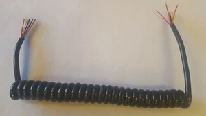 KALESTEAD COILED CABLE 8 CORE (0.5mm²) 250MM PVC/PUR BLACK - Picture 1 of 1