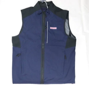 Vineyard Vines Vest Men’s Small Navy Blue Black Martha's Nor'easter Full Zip - Picture 1 of 6