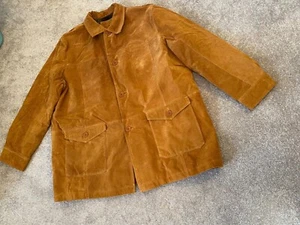 Knightsbridge Leather Jacket Golden Brown Full Zip Plaid Lining XL - Picture 1 of 12