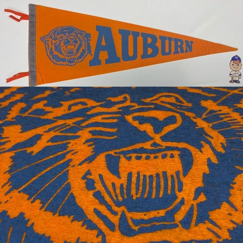 1960's Auburn Tigers Alabama Football  University Pennant 11.5x28.75 Cover