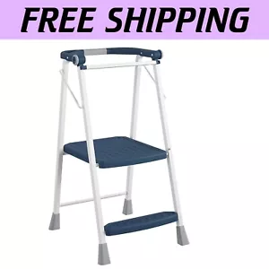 Space-Saving Folding Step Stool for Kitchen – Supports 225 lbs, Two Steps - Picture 1 of 8