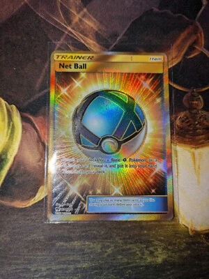 Net Ball 234/214 - Lost Thunder Gold Secret Raro Entrenador - Juego de cartas coleccionables Pokémon Foto 1 de 2