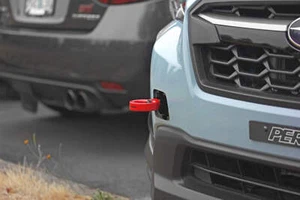 Perrin Fits 22 Subaru WRX/18-21 Crosstrek/14-21 Forester Tow Hook Kit (Fr) Red - Picture 1 of 7