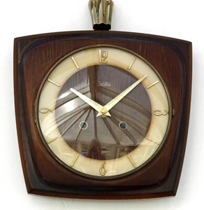 Orologio da parete vintage 23 cm Zentrum - tedesco retrò metà secolo legno antico regalo - Foto 1 di 4