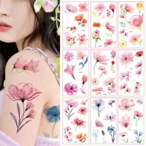 Temporary Tattoo Stickers Arm Tattoo Stickers Flower Tattoo Stickers Body Art +