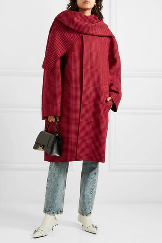 CAPPOTTO DI LANA DRAPPEGGIATO BALENCIAGA SGABELLO PORTAOGGETTI £2890 taglia UK8 US 4 FR 36