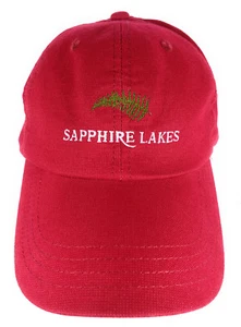 Gorra de sombrero de zafiro lagos con letras rojas blancas - Imagen 1 de 8