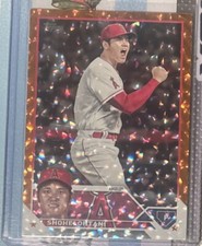 MLB Shohei Ohtani 2023 Topps Chrome Series 1 Orange Foil /299 #17 MVP