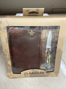 Magellan Long Wallet Gift Set with Camo Lock blade knife - Picture 1 of 2
