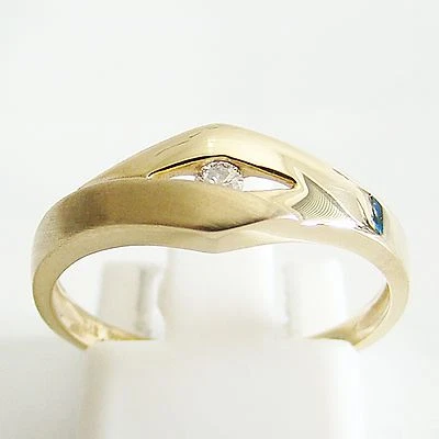 Ring Gold 375er 0,045 ct Brillant Goldringe Brillantringe 9 kt Diamant Edelstein - Bild 1 von 4
