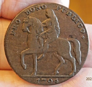 1794 DAMA GODIVA/COVENTRY FICHA DE BORDE CON LETRAS CRUZADAS S-741 - Imagen 1 de 2