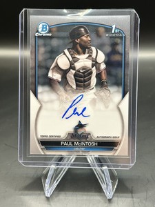 2023 BOWMAN CHROME 1ST AUTOGRAPH MARLINS PAUL MCINTOSH AUTO