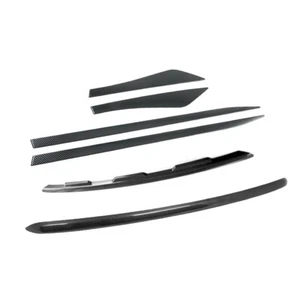 For Nissan Rogue 2021-2023 Carbon fiber Front/Rear Bumper Body Side Molding Trim - Imagen 1 de 8