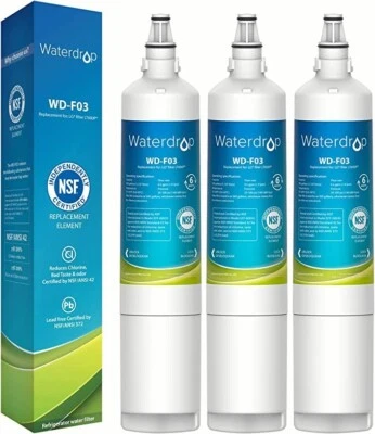 Waterdrop Water Filter Replacement for LG® LT600P®, KENMORE® 9990, 3 PACK