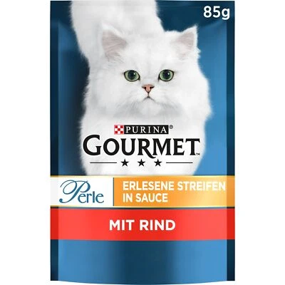 PURINA Perle Erlesene Streifen Katzenfutter nass mit Rind 26er Pack 26 x 85g - Bild 1 von 4