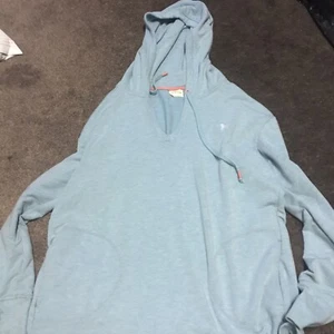 The Black Dog Hoodie Womens L Light Blue Pullover Hooded Sweatshirt - Picture 1 of 3