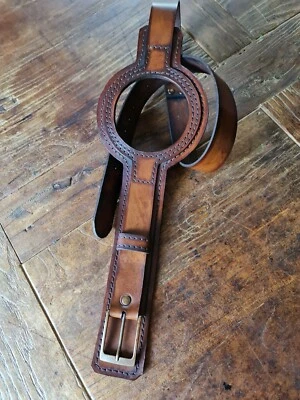 Bmw r80 r100 series 24 lt leather tank belt Cafe Racer e Scrambler. Aged... Foto 1 de 4