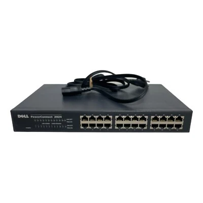 Dell PowerConnect 2024 24-Port 10/100 Fast Ethernet Network/Workgroup Switch EUC - Image 1 of 4