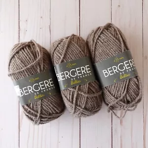 Bergere de France Baltic yarn ~ Lot of 3 ~ 45 Caille ~ Chunky Acrylic Nylon - Picture 1 of 4