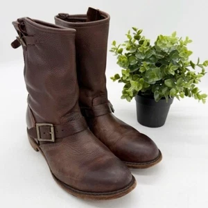Vintage Shoe Company Veronica braun Leder Schnalle Riemen Westernstiefel Größe 9 USA - Bild 1 von 12