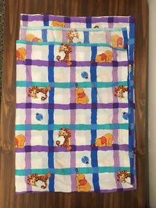 Vintage Winnie the Pooh Bed Twin Flat Sheet TIGGER & POOH - Picture 1 of 2