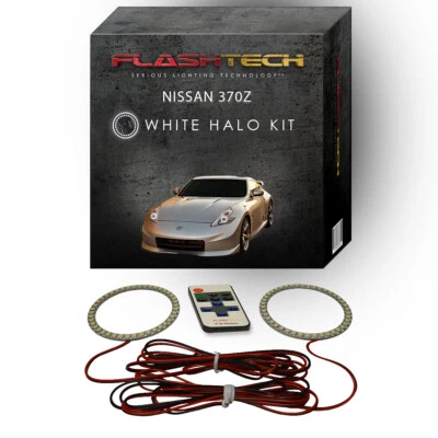 Kit halo LED ojo de ángel blanco y control remoto RF para faros Nissan 370Z 2009-2016 Foto 1 de 4