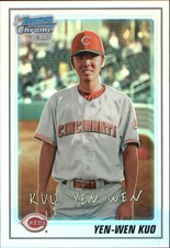2010 Bowman Chrome Prospects Refractors Baseball Card #BCP80 Yen-Wen Kuo /777