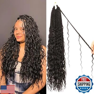 Goddess Box Trecce Capelli all'uncinetto -24 pollici 9 confezioni Water Wave Boho Uncinetto Brai - Foto 1 di 5