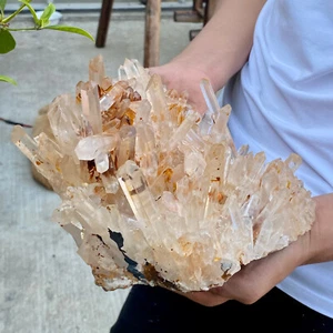 6.95LB Natural white crystal cluster point mineral specimen Chakras Healing - Picture 1 of 20