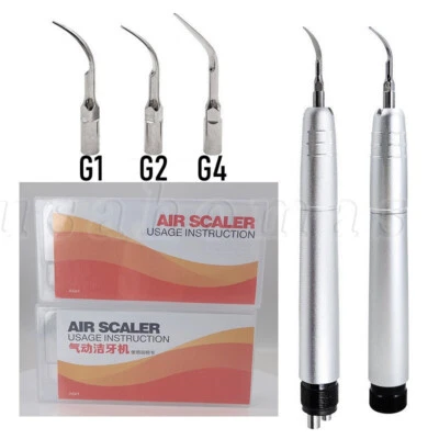 Dental Ultrasonic Air Perio Scaler Handpiece Hygienist 2/4Hole W/ 3 Scaling Tips - Image 1 of 4