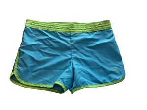OCEAN PACIFIC OP Blue with Green Trim Girls Siz 6 6X PullOn Active Gym Run Short - Picture 1 of 11