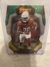 2022 Panini Select Premier Level Green and Yellow Prizm Die-Cut Keaontay Ingram