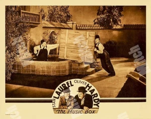 LAUREL & HARDY IL CARILLON 1932 CONSEGNA SU UNA COLLINA 11 X 14 LOBBY TITLE CARD - Foto 1 di 1