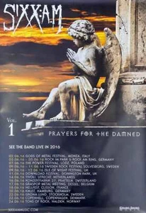 SIXX:AM - Prayers For The Damned (PROMOTIONAL POSTER) - Imagen 1 de 3