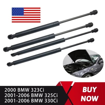 For BMW 323Ci 325Ci 330Ci 4PCS Front Bonnet Hood+Rear Trunks Struts Supports Foto 1 de 4