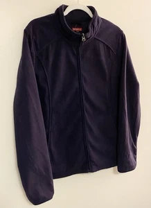 Chaqueta suéter polar púrpura cremallera completa Merona para mujer - Imagen 1 de 10