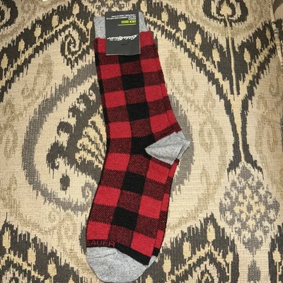 Nuevo con etiquetas Eddie Bauer Fireside Lounge Calcetines Zapato talla 5-10 Negro Rojo Cuadros Vacaciones Foto 1 de 3