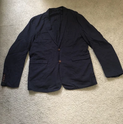 Ben Sherman Jacket Men Plectrum Collection Blazer North Sea Blue Xl MSRP $219 - Image 1 of 4