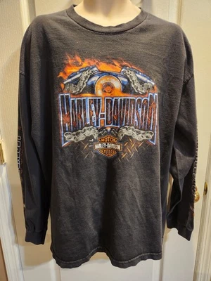 Harley-Davidson T-Shirt Maryville, TN Long Sleeve 2XL ~ Black - Image 1 of 4