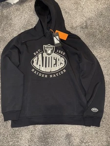 Felpa con cappuccio BOSS X NFL Oakland Raiders nera taglia L uomo nuova Raider Nation - Foto 1 di 15