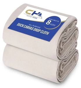 Canvas Drop Cloth for Painting (Size 4 x 12 Feet - Pack of 2) - Pure Cotton P... - Picture 1 of 8