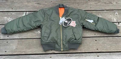 Novo com etiquetas! Jaqueta Rothco Kid's S MA-1 Flight Bomber Flyer reversível - Imagem 1 de 4